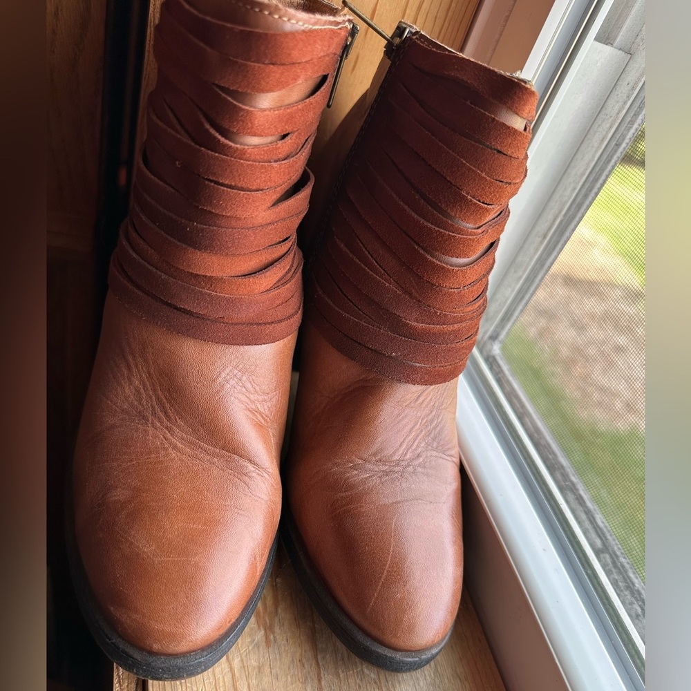Pikolinos‎ Boots Womens 40 Alicante Ankle Booties  Brown Leather Block Zip